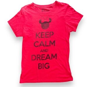 Disney Large KEEP CALM AND DREAM BIG tshirt 100% Cotton 17” pit to pit
